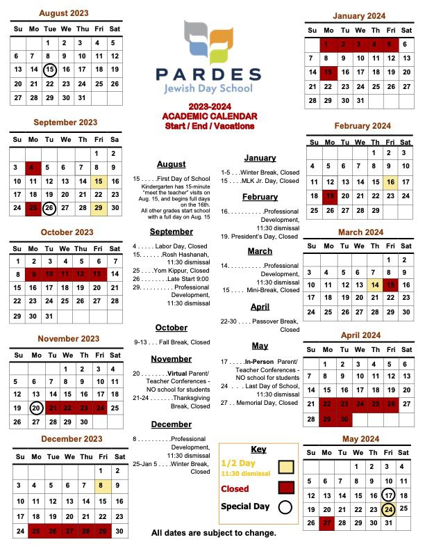 2024 2025 Jewish School Calendar Britt Colleen